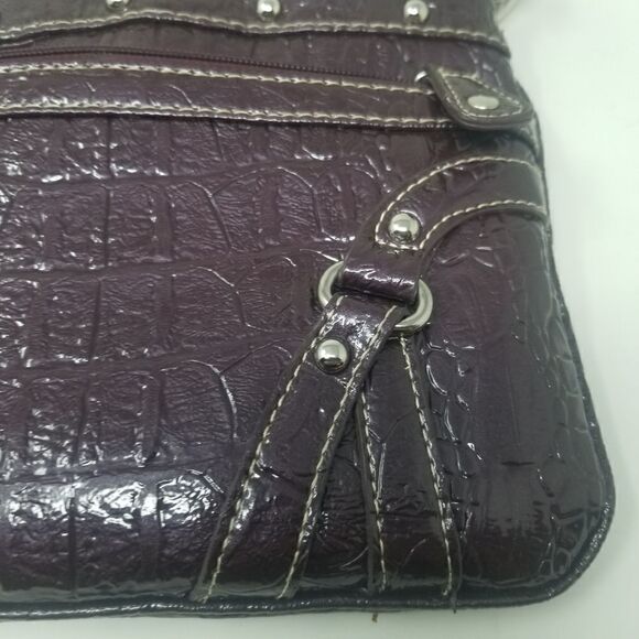 Purple Unbranded CROSSBODY BAG. NICE TEXTURE. NEW CONDITION. - Picture 3 of 13